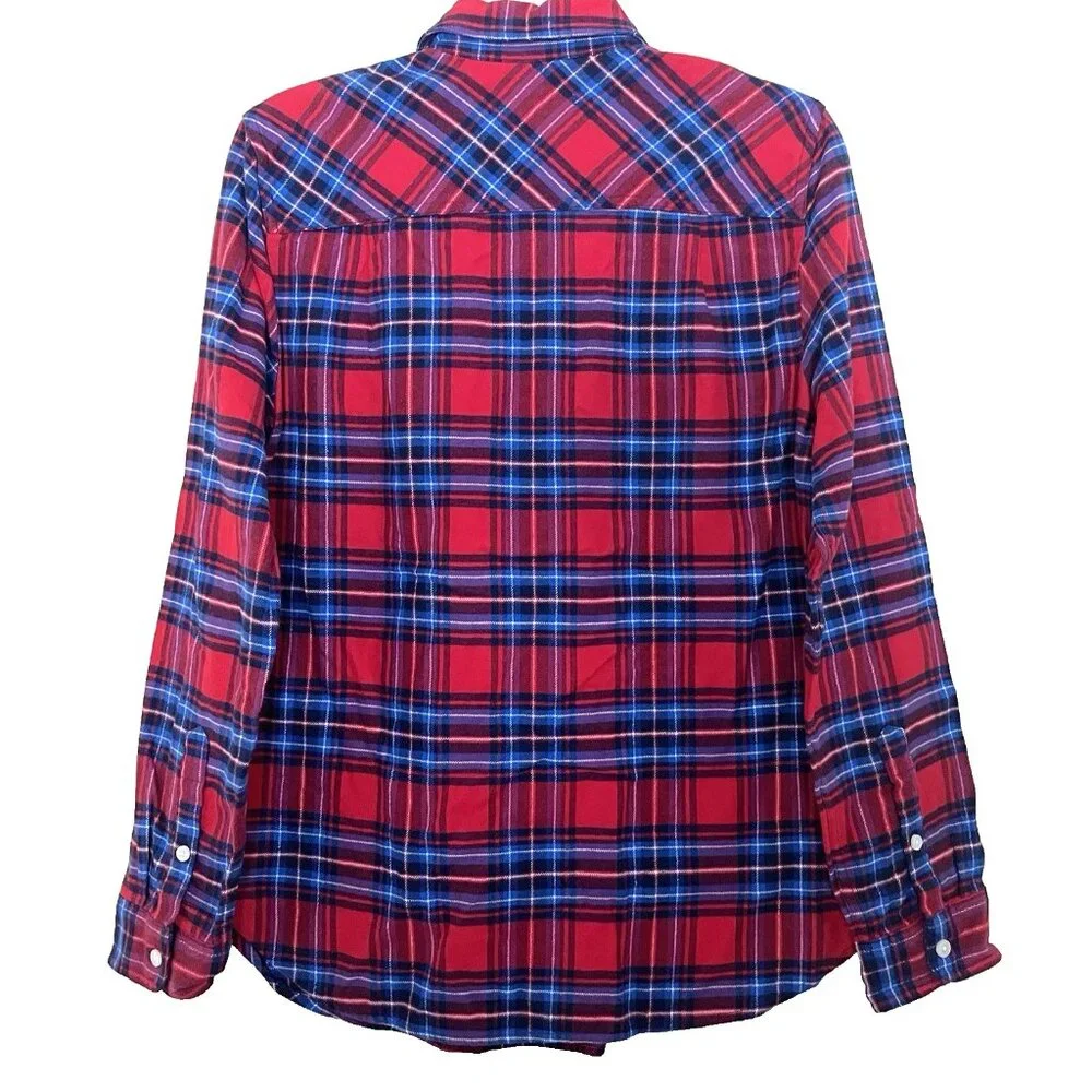 J. Crew Mercantile Plaid Half-Zip Pullover Top Shirt Jacket Women's XS NWT J5266